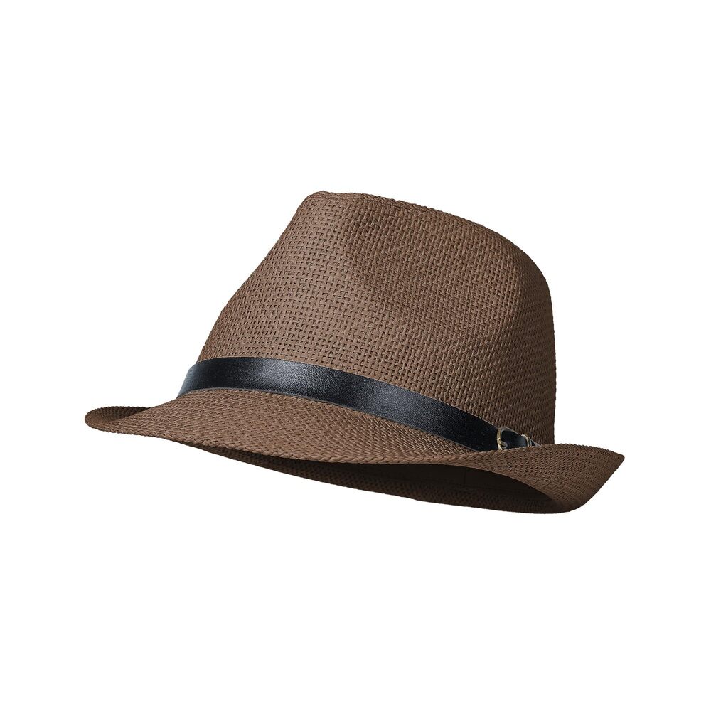 1627 Straw Fedora Hat Short Brim Panama Trilby Hat Sun Summer Beach Hat